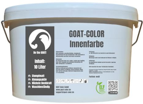 GOAT Innenfarbe, Wandfarbe (Weiß, 10 Liters)