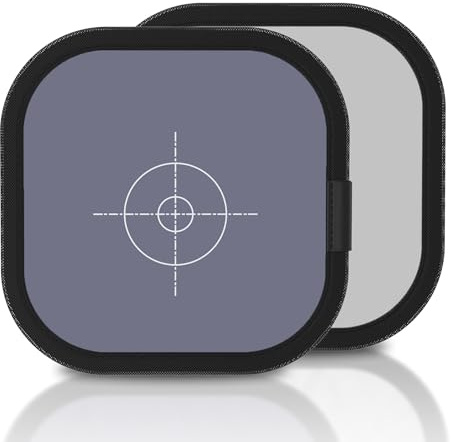 REFLEX CAMERA 8x8 (20x20cm) Double Sided White Balance 18% Grey Card - Portable Gray Reference Reflector for Photo & Camera Colour Correction - Achieve Accurate White Balance in Every Shot