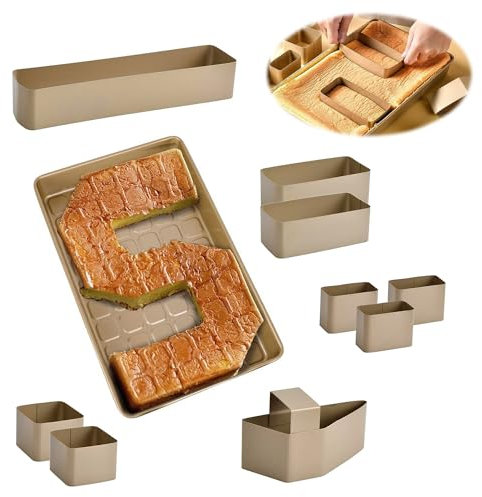 Verstellbare Kuchenform Zahlen Und Buchstaben,Antihaft Kohlenstoffstahl Backform FüR Kreatives Tortenbacken,Diy Formen FüR Partys,Nummer Torte Verstellbar,Number Cake Backform