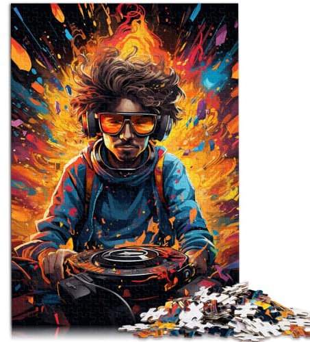 1000-teiliges Puzzle für Erwachsene, „Psychedelia“ von Neon DJ, 19,7 x 29,5 Zoll, perfekte Dekoration für Teenager ab 14 Jahren