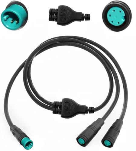 VISSQH connettore di Prolunga splitter a Y a 5 Pin Ebike,Cavo Spina Femmina e Maschio 1 a 2 Connettore Impermeabile a 5 Pin per luce ebike,sensore di trasmissione e freno conversione