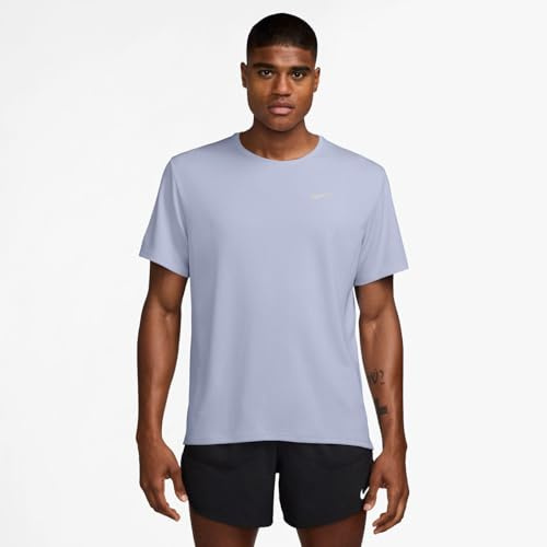 Nike Unisex M NK DF UV Miler SS TEES and T-Shirts (Pack of 1), Ghost/(Reflective SILV), M
