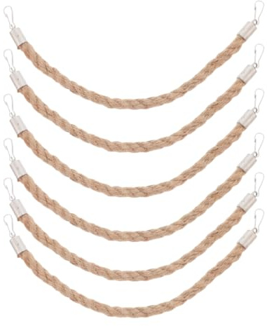 PartyKindom Mason Jar Jute Rope Handles 8mm x 28cm Rustic Burlap Wire Handles for Glass Canning Jars 6pcs Suitable for Kitchen Storage and Outdoor Hanging