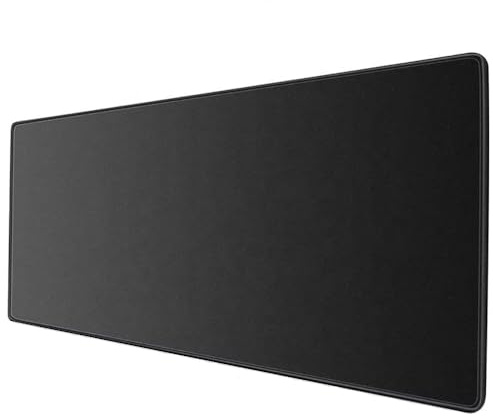 GADIRIA XL Gaming Mat for Mouse and Keyboard 80 × 30 cm, Non-Slip Rubber Base, Breathable Textile Surface with Controlled Glide, Reinforced Stitched Edges – Black