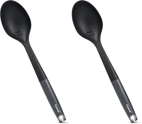 Culinare Cooking Spoon, Non Stick Serving Spoon with Built in ml Measurement Markings, Ideal for Stirring and Mixing, Dishwasher Safe (Pack of 2)