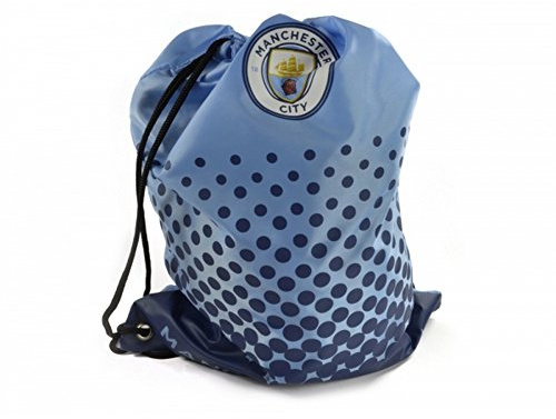 MANCHESTER CITY FC Official Fade Design Gym Bag, Light Blue/Navy, One Size