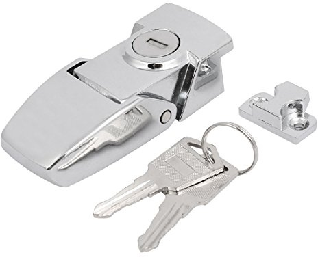 Sourcingmap Suitcase Briefcase Wooden Case Metal Toggle Latch Hasp Lock 76mm Long w 2 Keys