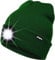 ATNKE LED Beleuchtete Mütze,Wiederaufladbare USB Laufmütze mit Licht Extrem Heller 4 LED Lampe Winter Warme Stirnlampe für Herren und Damen Geschenke/Green