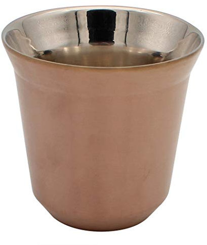 Dianoo Taza De Café Tazas De Espresso De Acero Inoxidable pared Doble Con Aislamiento Térmico Cápsula Dorado
