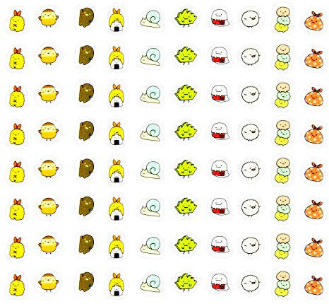 Oblique Unique® Mini Sticker Küche Kaffee Katzen Schnecken Tier Aufkleber Vintage Retro gezeichnet Deko Dekoration Verzierung Scrapbooking Basteln Kinder - wählbar (Schnecken)
