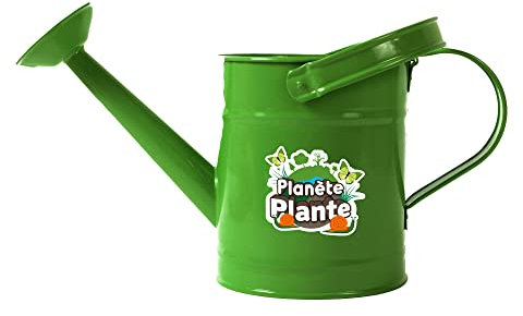 PLANETE Plante - Regadera de jardinería para niños - Herramientas de jardinería - 170518 - Metal - Jardín - Naturaleza - Planta - Flores - Juego para niños - A Partir de 3 años