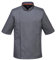 Portwest C738 Men's Mesh Air Pro Chef Jacket - Slim Fit Short Sleeve Workwear Slate Grey, Medium