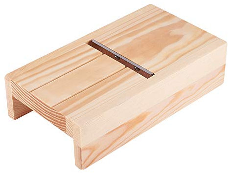 PH PandaHall Raboteuse à Biseau à Savon en Bois Coupe-savon Coupe-pain Bougies Lame Tranchante Coupe-moule à Bougie à Savon Savon à la Main Faisant l'outil de Moule de Coupe