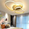 YZSJ Deckenleuchte LED Dimmbar Deckenlampe Modern Herz Acryl Kinderzimmerlampe Jungen Mädchen Deckenlicht Cartoon Kronleuchter Kinder Deckenlicht Innen Schlafzimmer Dekor Lamp,Gold …