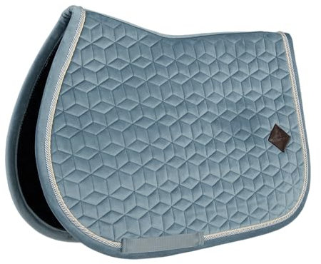 Tapis de selle PONY - Bleu clair - Velours - Saut d'obstacles