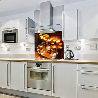 Wine Glasses - Printed Kitchen Glass Splashback (600w x 700h)