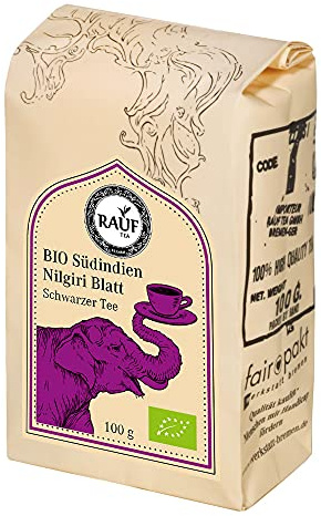 Rauf Tee - Schwarztee Südindien Nilgiri Blatt Bio 100g