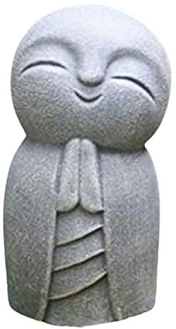 P Prettyia Jizo-Statue Jizo Mönche Smiling Statue Buddha Figur Statuen Gartenfigur Dekofigur Ornamente