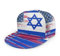 Oaieltj Unisex Baseballkappe Damen Herren Junge Mädchen Mode verstellbar 3D gedruckt Flat Bill Baseball Cap, Flagge Israels Halb Amerika, One size