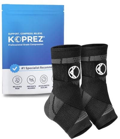 Koprez Plantar Fasciitis Sleeve - Plantar Fasciitis Relief, Plantar Fasciitis Socks, Ankle Compression Sleeve, Ankle Support for Women, Plantar Fasciitis Brace, Ankle Sleeve, Ankle Support Men