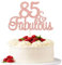 Gyufise Kuchendekoration für 85. Geburtstag, Rotgold, Glitzer, 85. Geburtstag, Kuchendekoration, 3 Stück