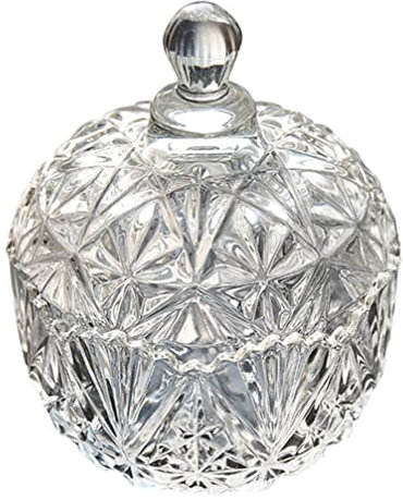 Veemoon Tarro De Almacenamiento De Vidrio Tarro Decorativo Pequeño Tarro De Regalo Porta Dulces De Cristal Vidrio De Uranio Tarro De Cristal para Dulces Oficina Plato De Cristal