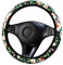 Universal Lenkradbezug,MoreChioce Auto Lenkradhülle Anti-Rutsch-Lenkrad Abdeckung Blumenmuster Lenkradschutz Univesal Steering Lenkradschoner Auto Innenraum Zubehör 37cm-39cm für Damen Herren,Schwarz