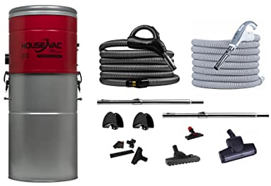 HouseVac Zentralstaubsauger Der ultimative HV-755ST-35H Zentralstaubsauger! Jetzt mit zweifachem Premium-Set, inklusive 12m Zubehör! Mühelos sauberkeit erreichen!