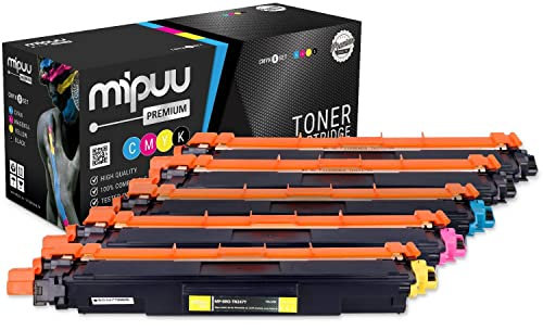 Mipuu 5 Toner kompatibel zu Brother TN-247 Set Cyan Magenta gelb schwarz für Brother DCPL3510 DCPL3550 HLL3210 HLL3290 MFCL3710 MFCL3730 MFCL3750