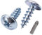 SKIR'CO Lot de 30 vis à bois en acier zingué 6,0 x 16 mm Argent Vis à métaux Tête gaufrette Pozidriv Auto-taraudeuses