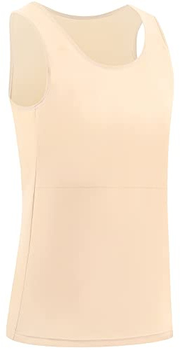 XUJI Brust Binder Transgender Tomboy Atmungsaktiv Langer Binder Pullover Tank Top (K, L)