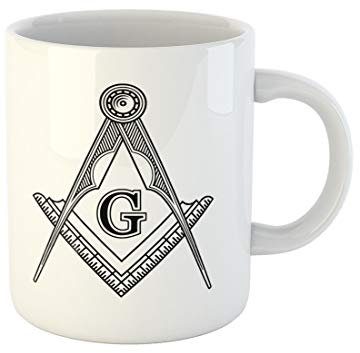 831 Kaffeebecher Keramik Tasse Weihnachten Geschenk 330Ml Freimaurer-Freimaurer-Freimaurerei-Emblem Freimaurer-Symbol-Kompass-Logenzeichen