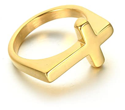 Bysonglezai Ring Damen Ringe Herren Frauen Geschenk Kreuzringe Hohe Qualität Christ Church Prayer Religiöse Ringe Casual Finger 10