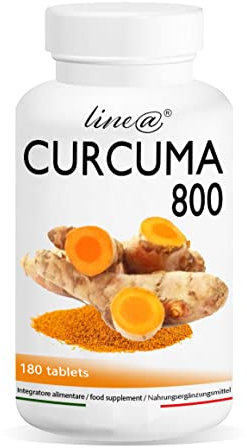 Kurkuma Nahrungsergänzungsmittel Curcuma 800 Line@diet | 180 hochdosierte Tabletten | 1000mg pro Tagesdosis