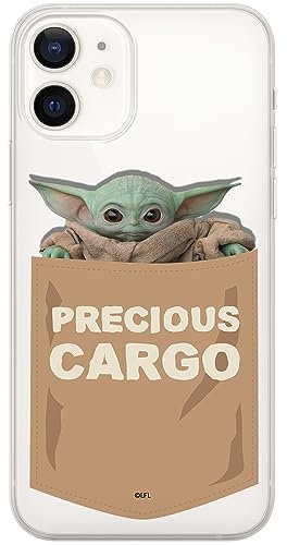 ERT GROUP Handyhülle für iPhone 12 Mini Original und offiziell Lizenziertes Star Wars Muster Baby Yoda 030 optimal an die Form des Handy angepasst, teilweise transparent
