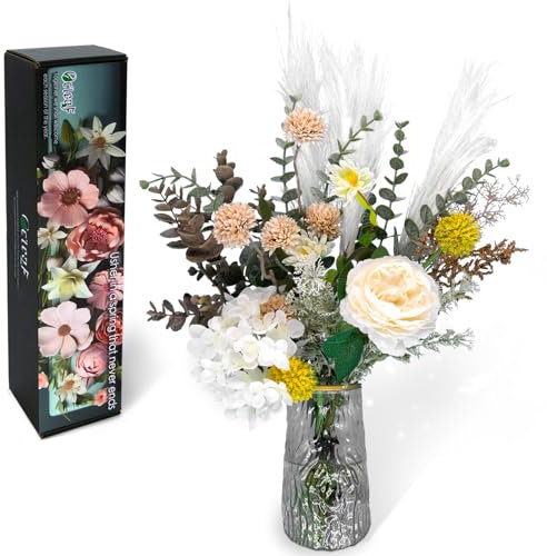 Oc'leaf Blumen Künstlich - Kunstblumen für Zuhause Geburtstagsfeier Garten Hochzeitsdeko, Kunstpflanze Deko Kunstblumenstrauss Großer Sie Sich selbst Familie Freunden Mutter Schicken