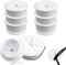 SWTYExt 60mm Kabeldurchlass 6 Stück Kabeldurchführung Schreibtisch Weiß Tisch Kabeldurchführung Kunststoff Kabeldurchlass Schreibtisch Kabelauslass für Schreibtisch Schule Büro Organisiert Kabel