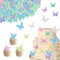 DazzJoy Essbare Schmetterlinge für Torte,40 Stück Schmetterling Essbare Tortendeko,Cupcake Topper Geburtstag,Muffin Deko Essbar,Tortendeko Essbar Hochzeit,Essbare Deko für Torten