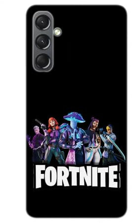 Transparente Designhülle für Samsung Galaxy, Bedruckt in Frankreich, Videospiele, Fortnite Team - Galaxy A15