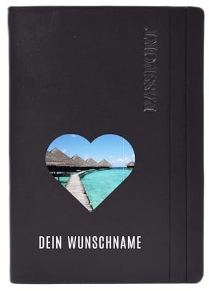 Menzo Reisepassetui personalisiert mit Namen oder Foto, Reisepass Cover