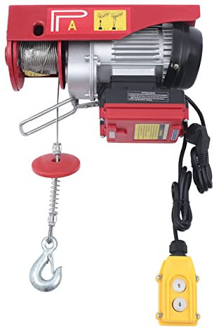 WOLEGM Treuil électrique 510 W 220 V Capacité 100 kg à 200 kg avec palan et télécommande pour chargement et voiture