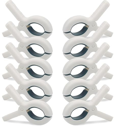 10 Handtuchklammern für Strandliegen, Wäscheklammern Groß ohne Abdruck, Handtuch Klammern, Strandtuch Klammern für Tägliche Wäsche & Bettwäsche, Strand Gadget（Blau ）
