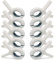 Lot de 10 pinces à serviettes pour chaises longues de plage, grandes pinces à linge sans empreinte, pinces à serviettes, pinces à serviette de plage pour linge quotidien et linge de lit, gadget de