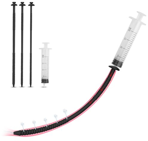 Neu Dilator Harnröhre Hohl mit 5 Löcher Harnröhren Po Dusche Stimulator,3-IN-1 Silikon Penis Plug mit Spritze + Stecker,Katheter Harnröhre Mann,Sex Spielzeug für Männer(Schwarz)