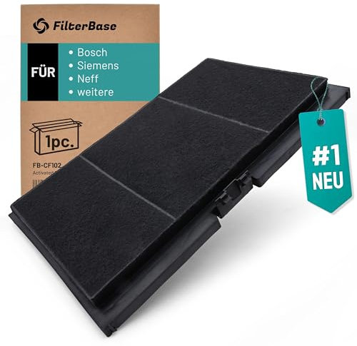 FilterBase® Aktivkohlefilter passend für Bosch DSZ4551, Siemens LZ45510 11025805 11008080 17006837, Neff Z54TC01X0, Constructa CZ5145X5, Junker JZ5145X5 - Filter für Dunstabzugshauben