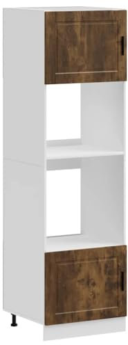 vidaXL Herdumbauschränke 2 STK. Porto Räuchereiche Holzwerkstoff, Backofenschrank, Herdschrank, Ofenschrank, Küchenofenschrank, Küchenherdschrank