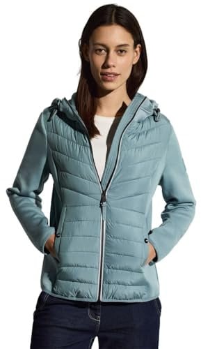 CECIL Damen B202033 Scuba Jacke mit Kapuze, Strong Mint, L