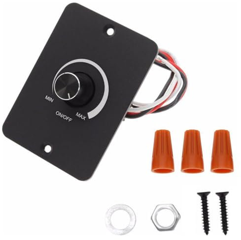 dijiusidy 12V Dimmer RV DC12V Dimmer Schalter Rotary PWM Dimmer Schalter Für RV, Boot, Camper, Yacht, LED Halogen Glühlampe, Einfarbige Streifen, Halogenlampe (Schwarz)