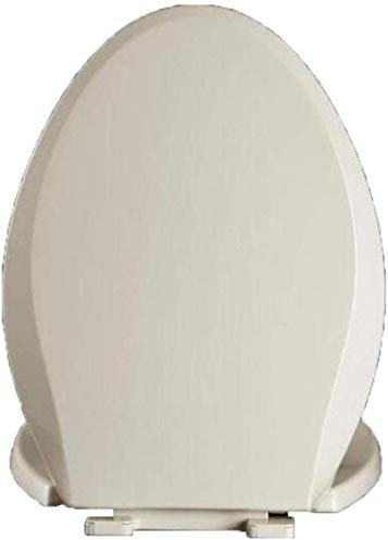 BMWJYLPM Toilettensitz, Toilettendeckel im V-Stil mit langsamer Absenkung, einfach zu installierender Toilettensitzbezug für Badezimmer und Waschraum (Beige-44