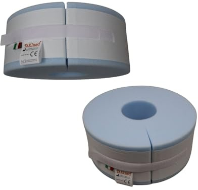 TAKIMED - 1 Talloniera Antidecubito Made in Italy Ideale anche per i Polsi, Realizzata in Schiuma di Poliuretano Mantiene l'Arto Rialzato Favorendo la Circolazione e Prevenendo le Piaghe da Decubito